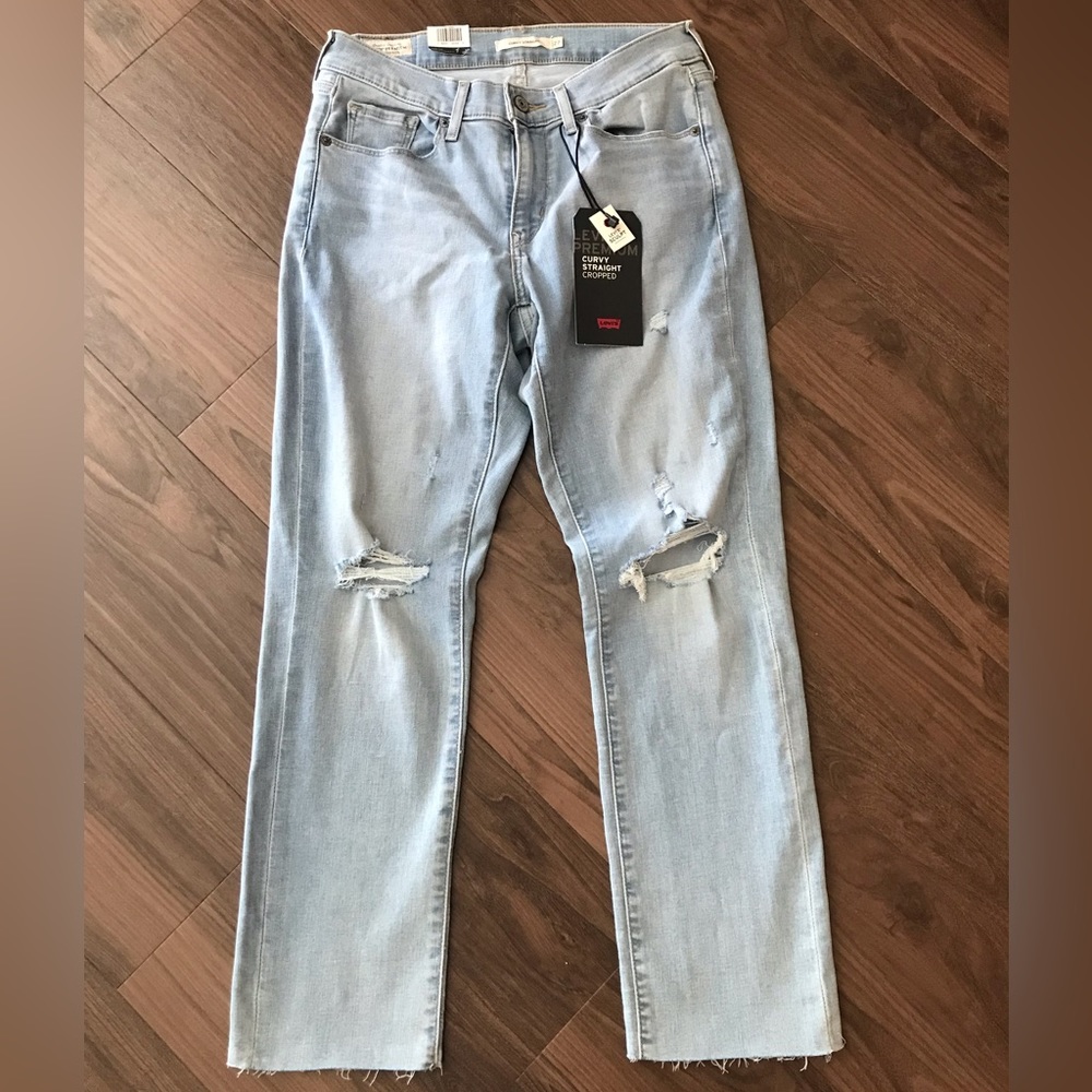 Levi’s Curvy Straight Soft Distressed Jeans